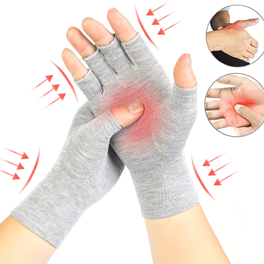 BambooRelief™ Premium Bamboo Compression Gloves – Fingerless Arthritis Support for Women & Men