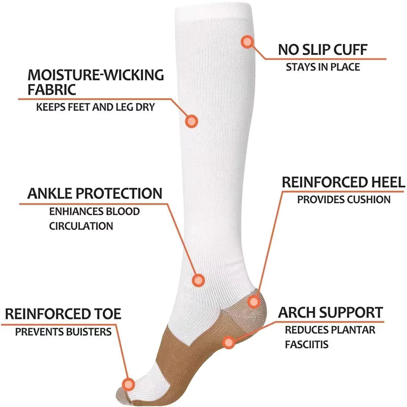 Medical Compression Socks 20-30 mmHg – Varicose Vein Support, Swelling Relief & Improved Circulation