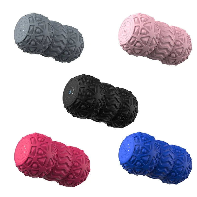 Massage Ball Yoga Massage Small Electric Foam Vibrating Roller for Muscle Relief，Yoga roller