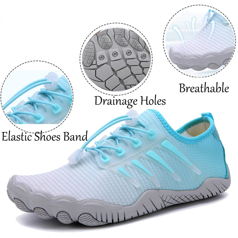 Beach Water Shoes For Men Women Aqua Shoes Quick Dry Barefoot Drainage Wading Sneakers Yoga Boating Fishing Surfing Swim Sandals
