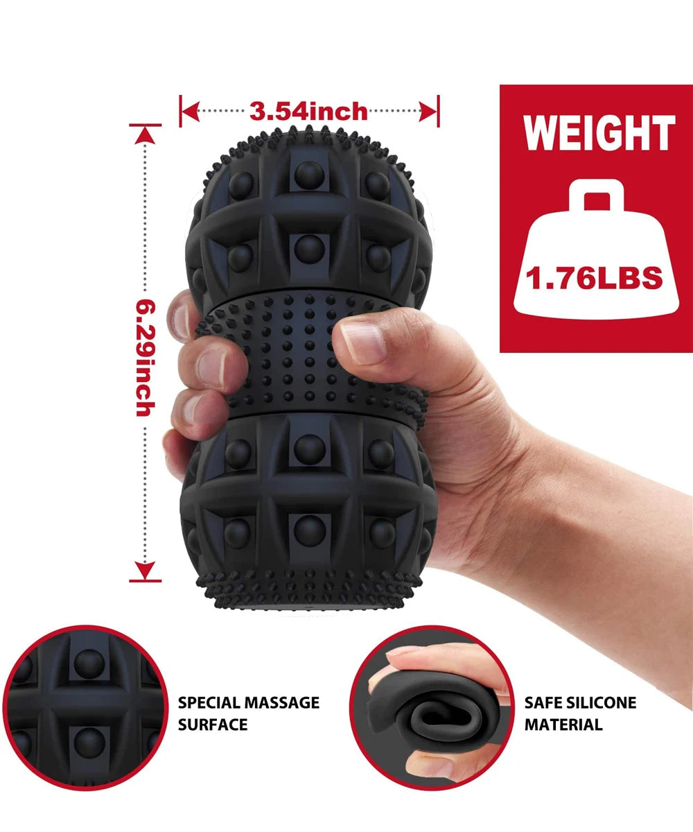 Massage Ball Yoga Massage Small Electric Foam Vibrating Roller for Muscle Relief，Yoga roller